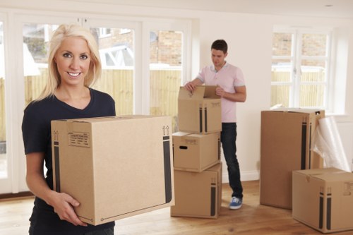 Removal team handling a flat move in Harrow with careful access planning