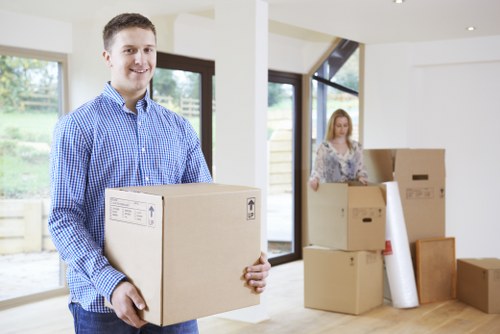 Removal team helping a household move in Harrow