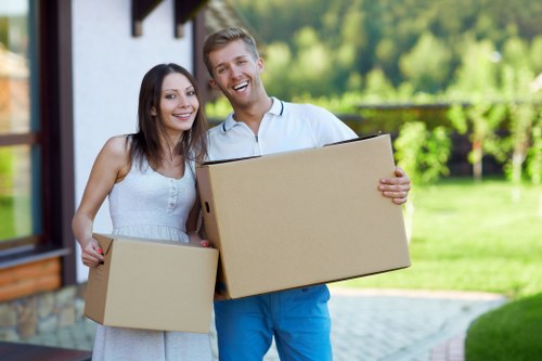 Professional movers handling a residential relocation in Harrow