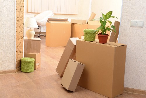 Careful loading of furniture and household items during a Harrow removal