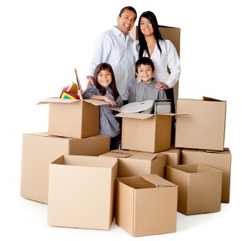 Boxes and small furniture prepared for student removals and storage in Harrow
